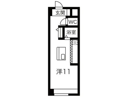 CROSS POINT(ワンルーム/6階)の間取り写真