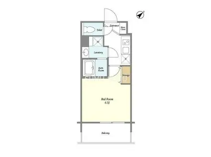 CRANE COURT TSURUMI(1K/4階)の間取り写真