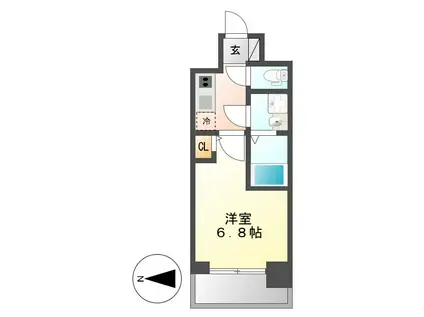 オーキッドレジデンス鶴舞(1K/10階)の間取り写真