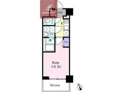 エスリード ザ・カレント大阪(1K/3階)の間取り写真