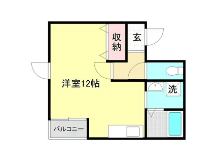とさでん交通桟橋線 桟橋通四丁目駅 徒歩8分 3階建 築26年(ワンルーム/2階)の間取り写真