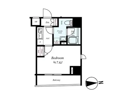 アイル王子(1K/2階)の間取り写真