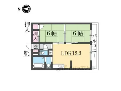 VIEUX CHATEAU(2LDK/4階)の間取り写真