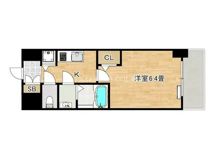 S-RESIDECE堺湊駅前AZURE(1K/4階)の間取り写真