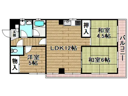 メゾンリュミエール(3LDK/4階)の間取り写真