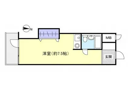 瀧川ブリックコート(ワンルーム/1階)の間取り写真