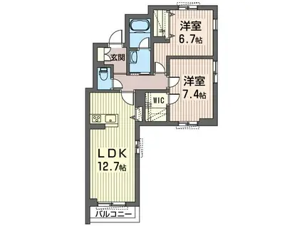 パティオ・ソンリッサ(2LDK/3階)の間取り写真
