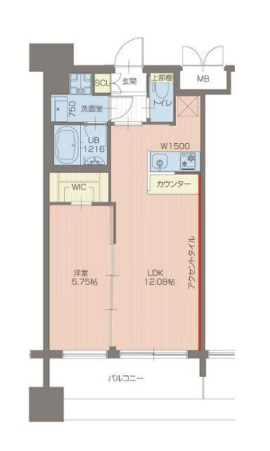 プレジオ東三国(1LDK/3階)の間取り写真