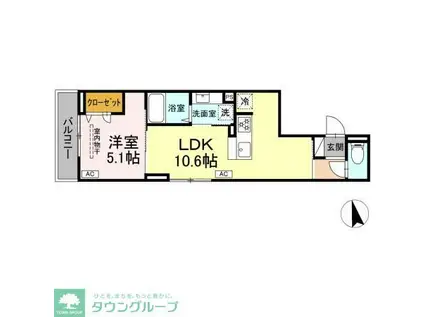 D PAINA大丸(1LDK/2階)の間取り写真