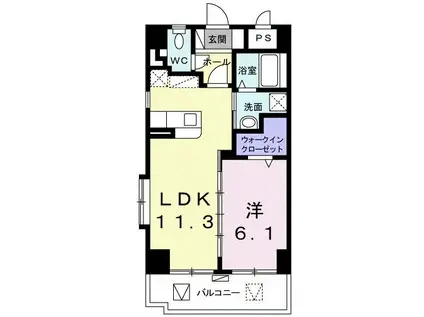 エテルノ アロッジオ(1LDK/10階)の間取り写真