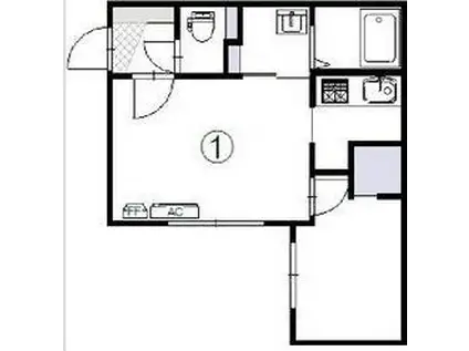 N-MODE・N19(1LDK/2階)の間取り写真