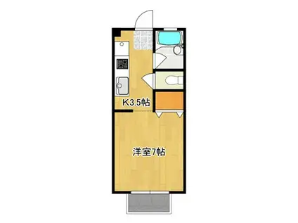 HAKKOSO(ワンルーム/2階)の間取り写真