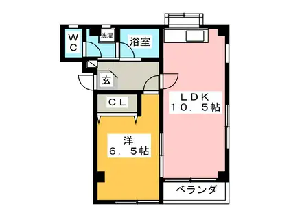 CBシティ文蔵(1LDK/3階)の間取り写真