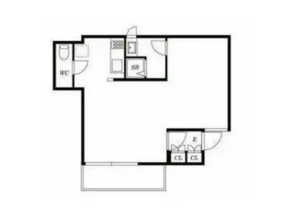 メグロポイント 1階(ワンルーム/1階)の間取り写真