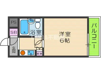 ヴェルデ阿倍野(1K/3階)の間取り写真