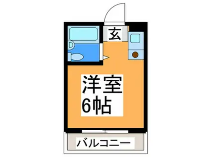 コーポラスアビコ(ワンルーム/4階)の間取り写真