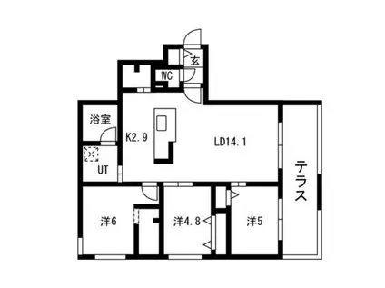 LEJONS GARDEN(3LDK/1階)の間取り写真