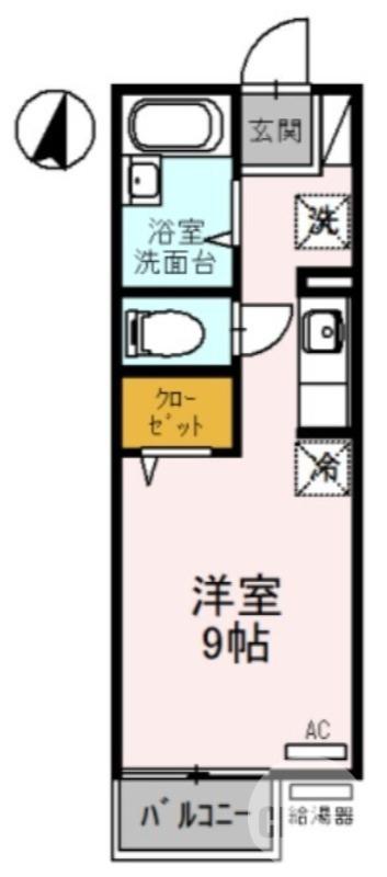 アメニティ大美野(ワンルーム/1階)の間取り写真