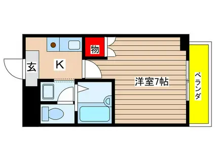 JMイケバ(1K/6階)の間取り写真