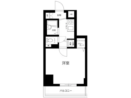 ミリオンプラザお茶の水(1K/3階)の間取り写真