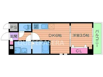 SERIA都島(1DK/7階)の間取り写真