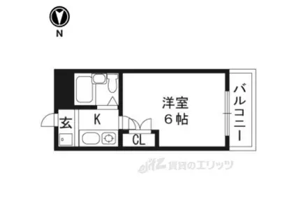 シティパレス京都東山(ワンルーム/2階)の間取り写真