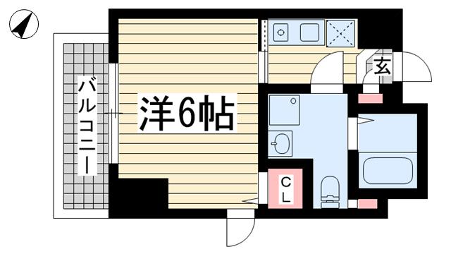 エトワール王子(1K/4階)の間取り写真