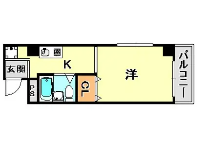 エール大同(ワンルーム/3階)の間取り写真