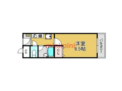 プラザハイツ見付山(1K/1階)の間取り写真