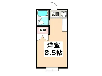 ビレッジ藤井(ワンルーム/2階)の間取り写真