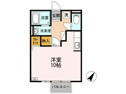 セジュール坂町 A(ワンルーム/2階)の間取り写真