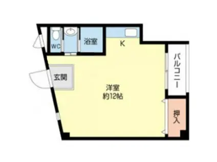 アーバンハイツヤオ(ワンルーム/3階)の間取り写真