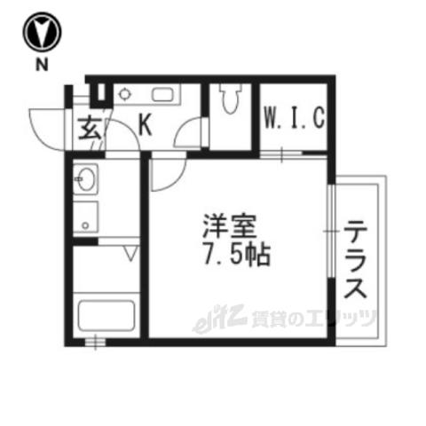 カトルメゾン東前(1K/1階)の間取り写真