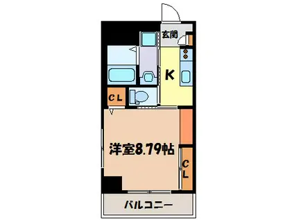 KAYA AOI(1K/2階)の間取り写真