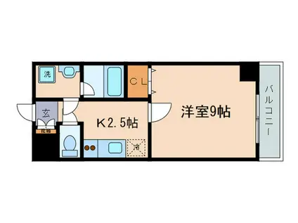 エンゼルプラザイースト1(1K/8階)の間取り写真