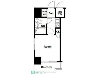 クリオ神奈川新町壱番館(1K/2階)の間取り写真