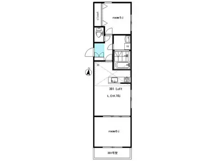 LARES-Y(2LDK/3階)の間取り写真