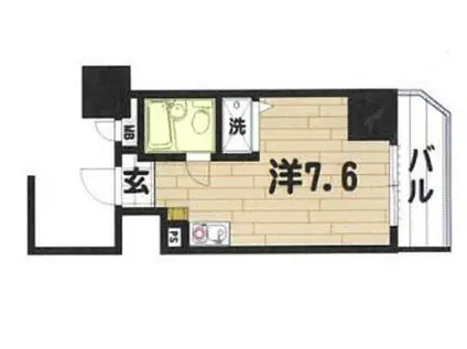 TRUST VALUE 不動前(ワンルーム/10階)の間取り写真