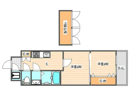 ORIENT BLD NO.88 マリナゲートサンズ(2K/3階)の間取り写真