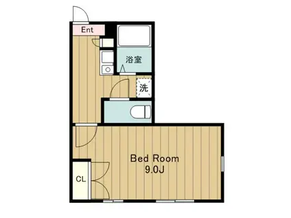 レオパレスエーゼ(1K/1階)の間取り写真