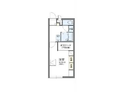 レオパレスサニープレイA(1K/2階)の間取り写真