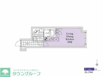 EXAM新中野II(ワンルーム/1階)の間取り写真
