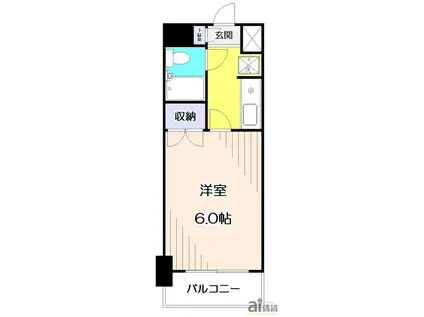 マイルストン東久留米(1K/9階)の間取り写真