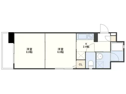 アーバス花丘(2K/5階)の間取り写真