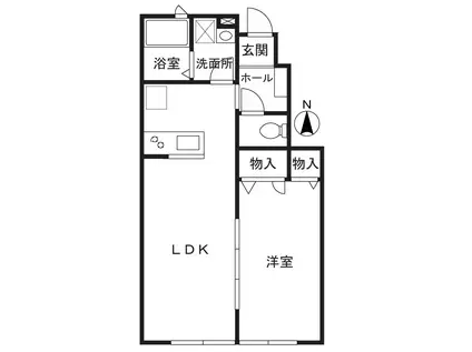 ヴィラフロレスタ バイカーズハウス(1LDK/1階)の間取り写真