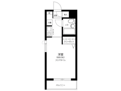 ジェイパーク池袋本町(1K/1階)の間取り写真