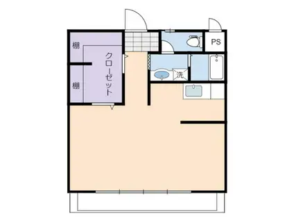 EPCOTⅠ(ワンルーム/5階)の間取り写真