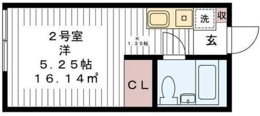 J-MISSIONS千城台D(ワンルーム/1階)の間取り写真