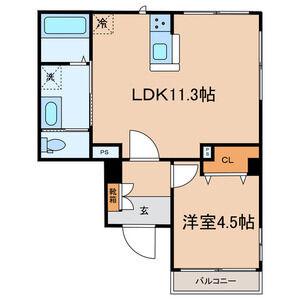 GIUGNO内神田(1LDK/3階)の間取り写真