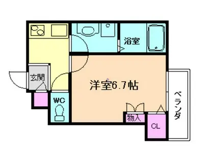 トラウテスハイム(1K/3階)の間取り写真